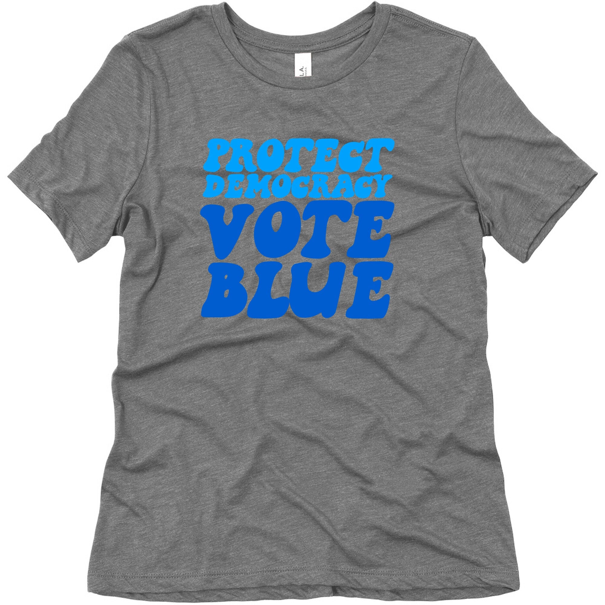 Protect Democracy Vote Blue Womens Triblend Tee